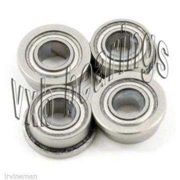 Set of 4 Slot Car High Quality Flanged Ceramic Bearing 1/8&#034; axle inch P4 ABEC-7