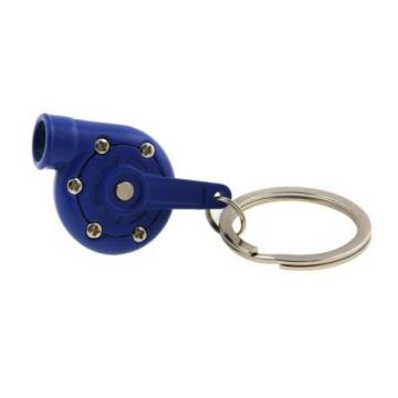 New BLUE Metal Spinning Turbo Bearing Key Key Ring Chain For Car/Truck/SUV Hot