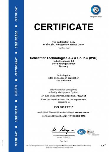FAG Certificate