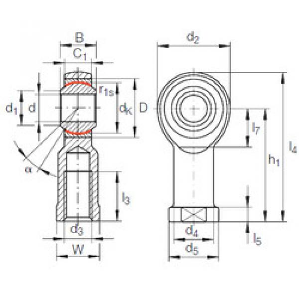 підшипник GIKFR 6 PW INA #1 image