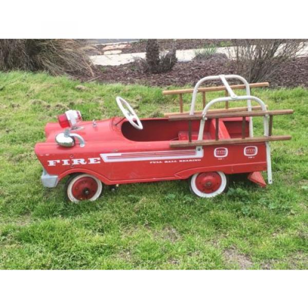 Fire Truck Pedal Car, Full Ball Bearing, circa 1968. Complete.Original Paint #1 image