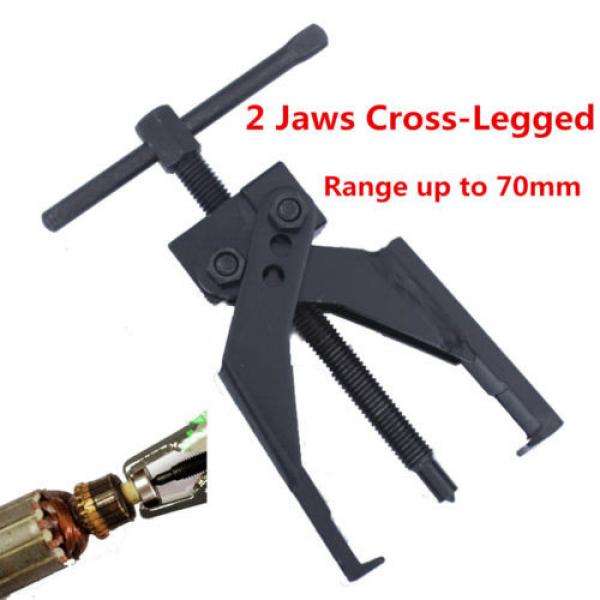 2 Jaws Cross-Legged Chrome Steel Gear Bearing Puller Extractor Tool Up to 70mm #1 image