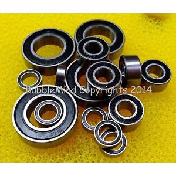 (BLACK) OFNA 1/10 LD3 4WD TOURING CAR Rubber Sealed Ball Bearing Bearings Set #5 image